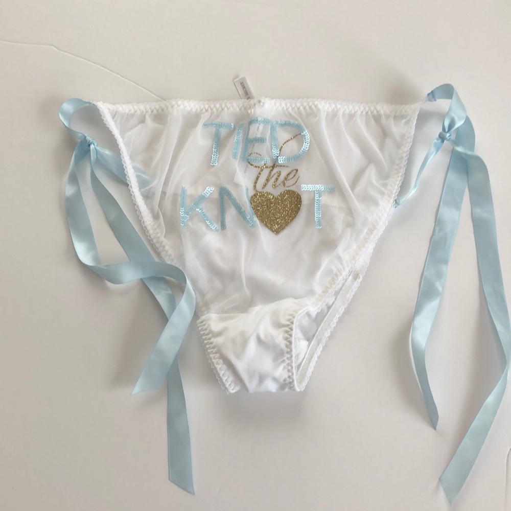 NWOT Tied  The Knot Sexy Undies with Baby Blue Tie